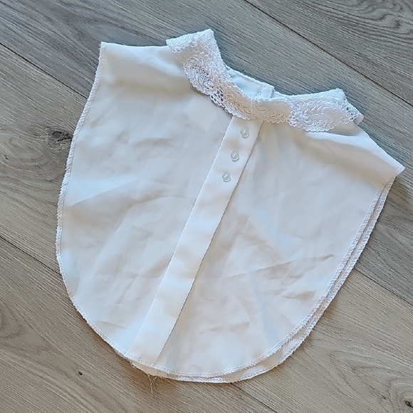 Vintage Bay Club Lace Collar Button Down Dickey / Undershirt - Picture 1 of 10